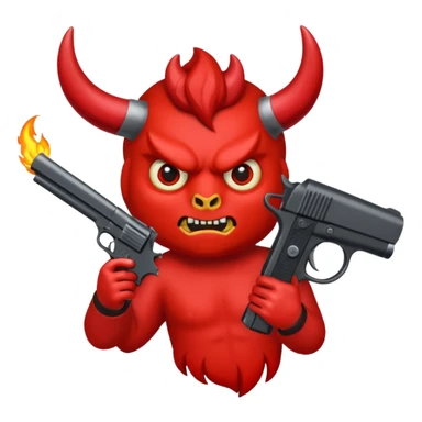 Un diablo con una pistola sticker