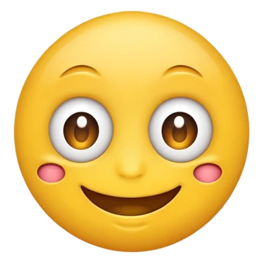 Make a happy face emoji with 3 eyes sticker