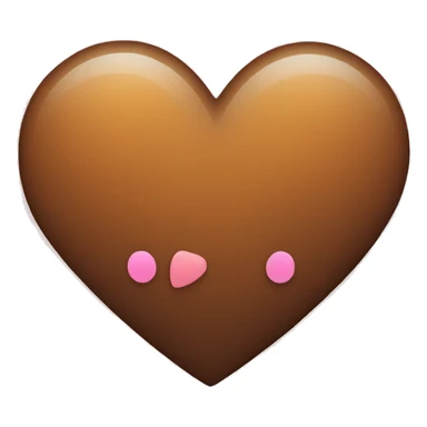 Brown Pink orange grunge heart  sticker