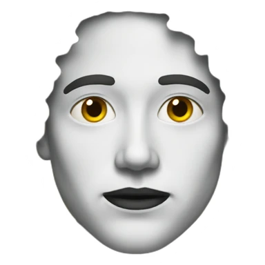 white man covered in black paint sticker