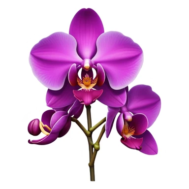 Classic orchid flower with vibrant petals and distinctive shape sticker