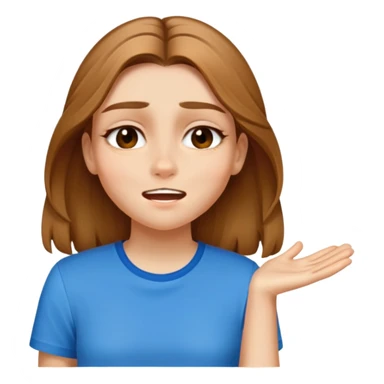Draw this girl in the same style and appearance, but with a laughing expression. Do not change her facial features, clothes, or hairstyle. iOS emoji style. sticker