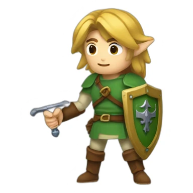 Link le chevalier avec une épée sticker