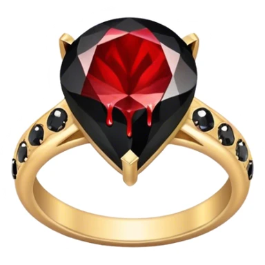 Black diamond ring with blood dripping from it  sticker