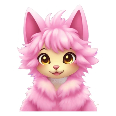 Anthro Shiny Pastel Glitter Sparkle Stars Pink Gradient Anime Chibi Fakémon Fur Sona sticker