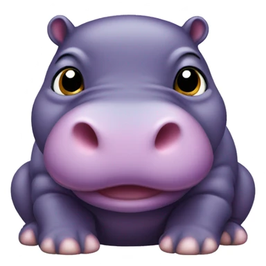 baby purple pygmy hippo  sticker