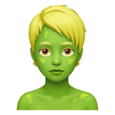 Neon green ,yellowHaired People  sticker