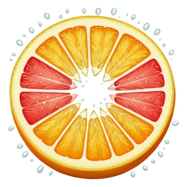 exposion of lemon, orange and grapeffruit sticker