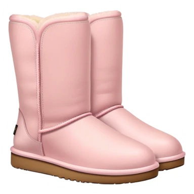 ultra realistic pair of short light pink uggs, no fur sticker