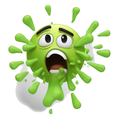 sneezing with boogers sticker