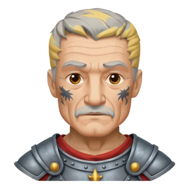 elderly tattooed knight sticker