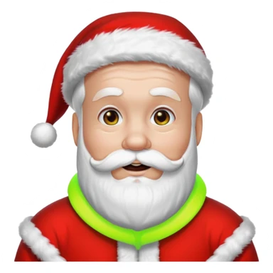 santa at a rave sticker