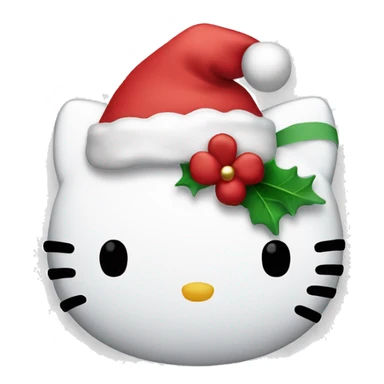 Christmas hello kitty emoji sticker