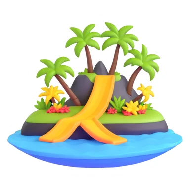 family on a tropical island sticker