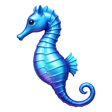 Blue seahorse sticker