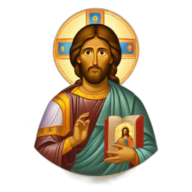orthodox icon christ pantocrator sticker