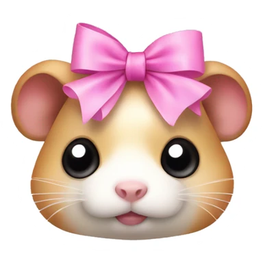 Super sad hamster with a pink bow over it’s head sticker