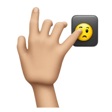 finger pushing a button sticker