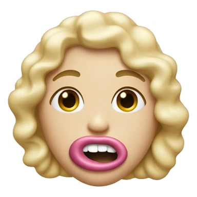 Chewing gum with a light complexion and black curls and big lips goes to bed sticker