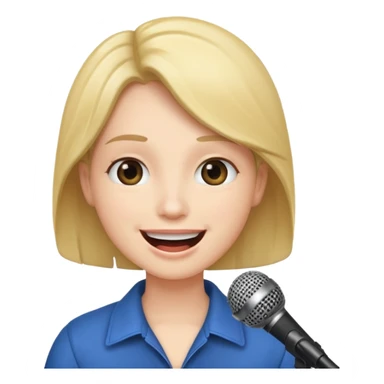 A person singing. sticker