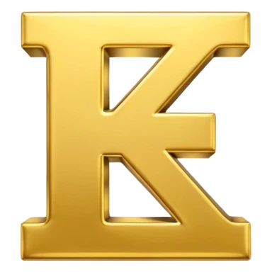 Symbole de currency en or en forme de lettre F précise, seul, 3D, brillant, style emoji simple et lisible sur fond uni. pas une autre lettre

F sticker