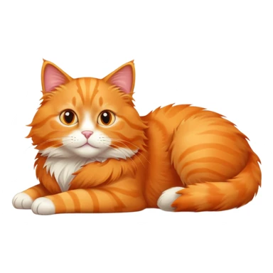 Gato naranja acostado sticker