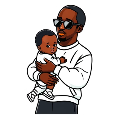 P Diddy baby oil  sticker
