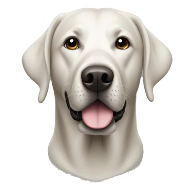 A Black Labrador with a bit of white on the snout  sticker