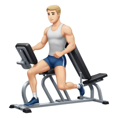 guy leg press machine sticker