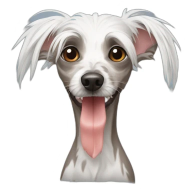 Chinese Crested kebab sticker
