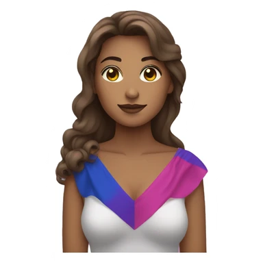 Una persona sosteniendo una bandera bisexual  sticker