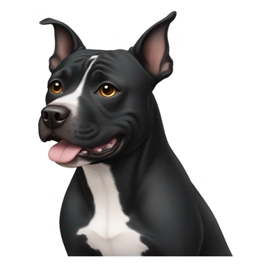 black staffordshire terrier dog sticker