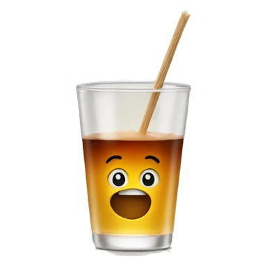 Drink with toothpick in it sticker