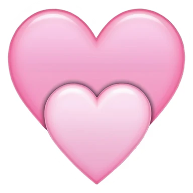 three pink "pixelart" hearts with white-glowing effect sticker