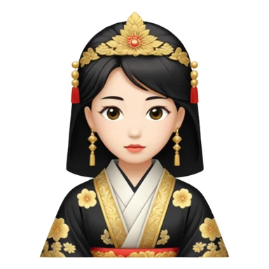 Japanese Princess in ceremonial robe sticker