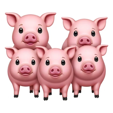 1 skinny pig and 2 fat pigs sticker