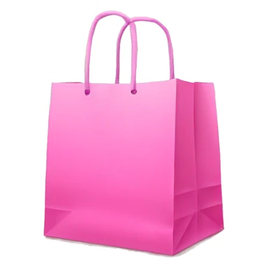 Pink shopping bag sticker