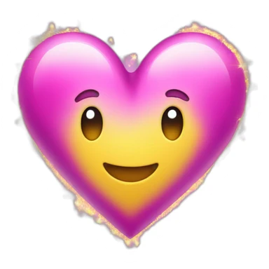 pink-and-purple-heart-with-yellow-sparkles sticker