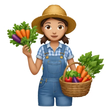 female farmer sticker