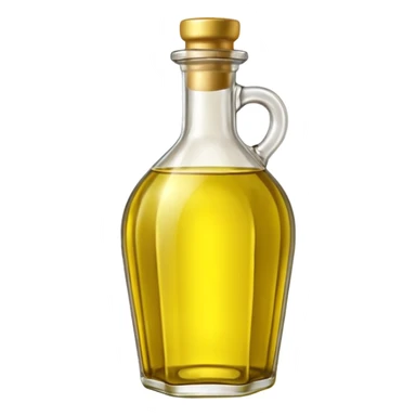 olive oil bottle object icon, glass bottle with golden olive oil, 3D cartoon, mobile game icon style, clean background, no text, no watermark
 sticker