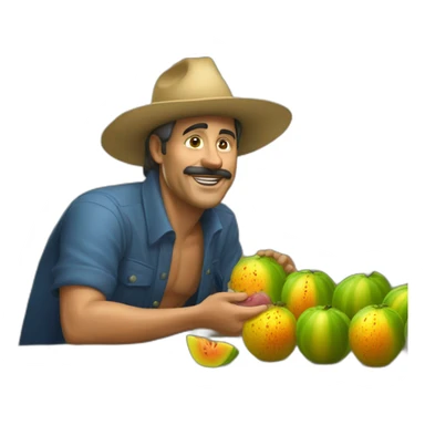 espinosa de los monteros vendiendo melones sticker