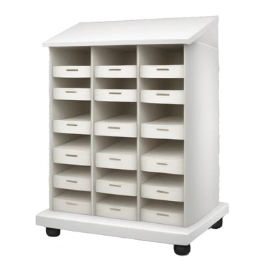 white sandpaper storage organizer slots  sticker
