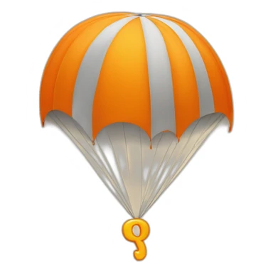 orange letter Q to which the parachute is attached sticker
