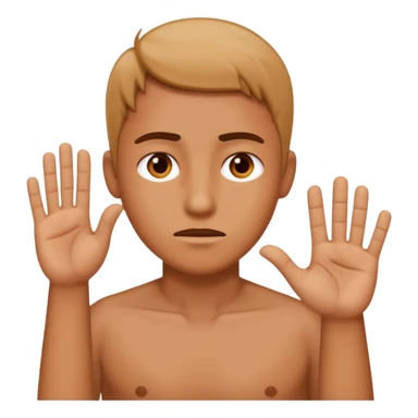 a person saying no, expressive gesture sticker