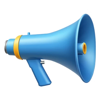 megaphone white sticker