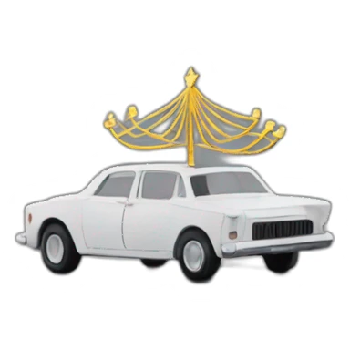 Chabad Menorah on car roof sticker