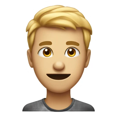 Smirking face with hand saying stop sticker