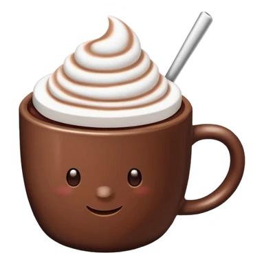 Hot chocolate with marshmallows sticker
