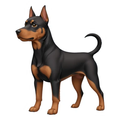 black and tan doberman rottweiler mix sticker