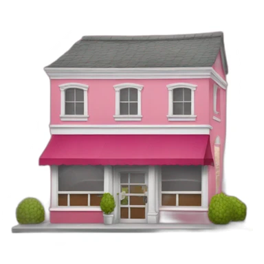 Grandma's store building with raspberry colored elements sticker